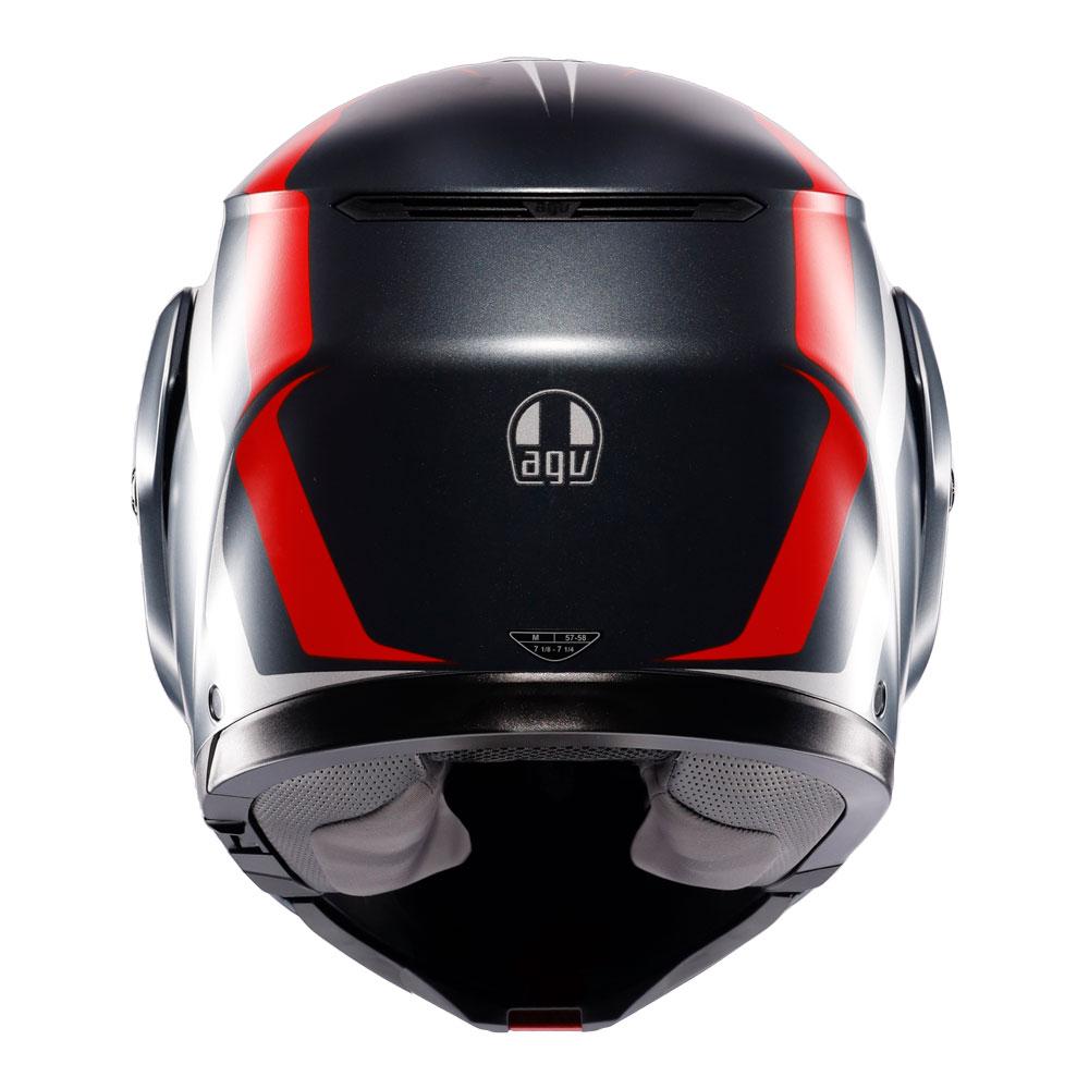 AGV STREETMODULAR - RESIA MATT GREY/SILVER/RED