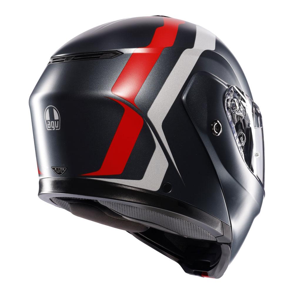 AGV STREETMODULAR - RESIA MATT GREY/SILVER/RED