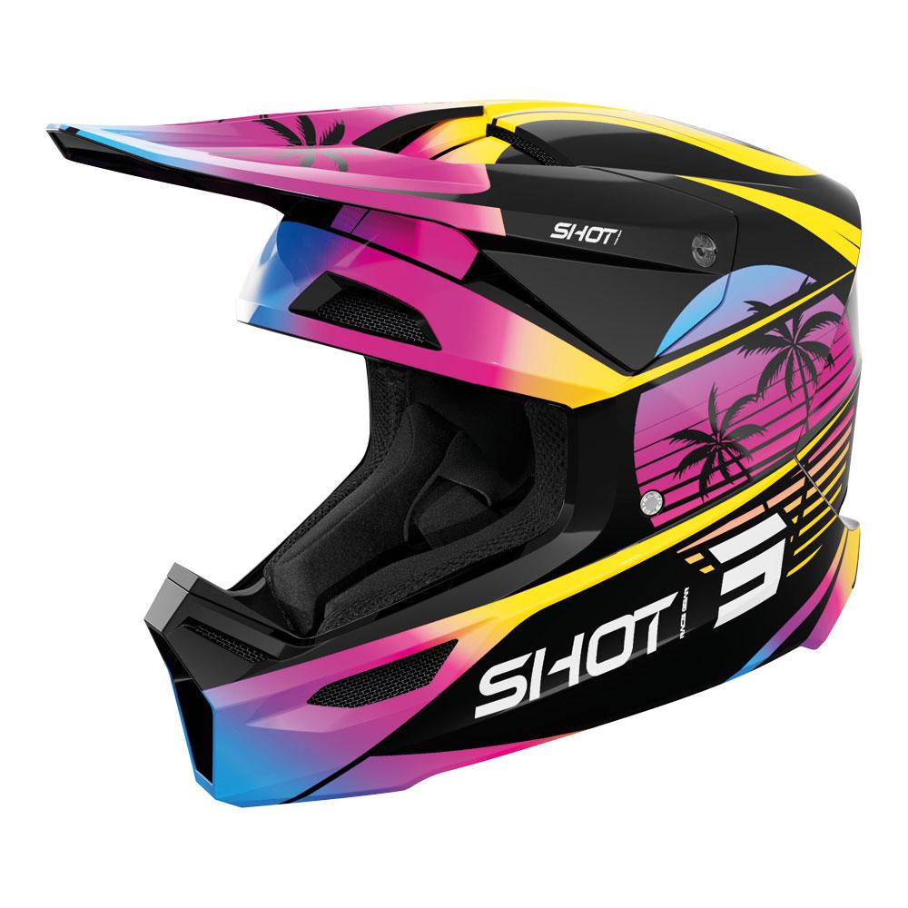 Shot Furious Kid Miami Helmet Orange Glossy