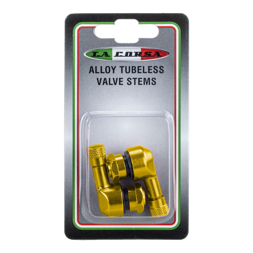 LA CORSA TUBELESS VALVE STEM - GOLD - 11.3MM (PAIR)
