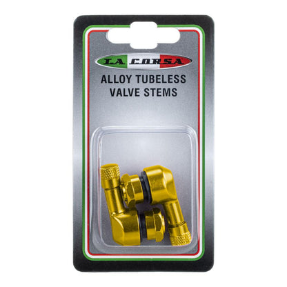 LA CORSA TUBELESS VALVE STEM - GOLD - 11.3MM (PAIR)