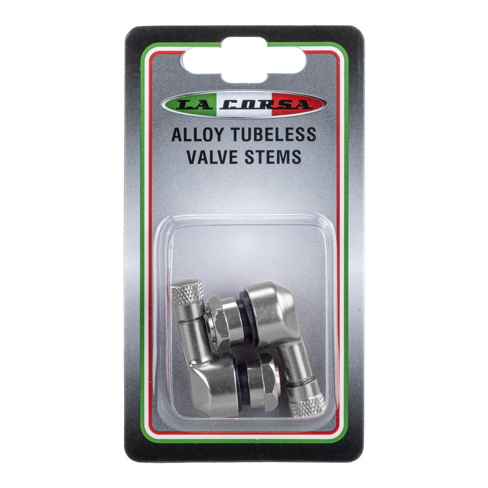LA CORSA TUBELESS VALVE STEM - SILVER - 11.3MM (PAIR)