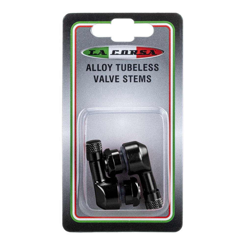 LA CORSA TUBELESS VALVE STEM - BLACK - 8.3MM (PAIR)