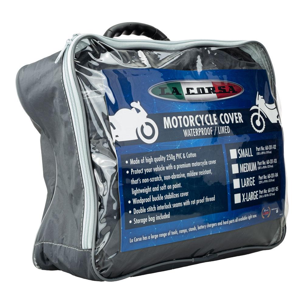 LA CORSA MOTORCYCLE COVER - WATERPROOF / LINED X-Large