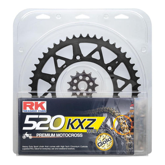 LITE PACK - RK CHAIN & SPROCKET KIT BLACK 13/48 CRF450R 02-23 / CRF250R 22-25